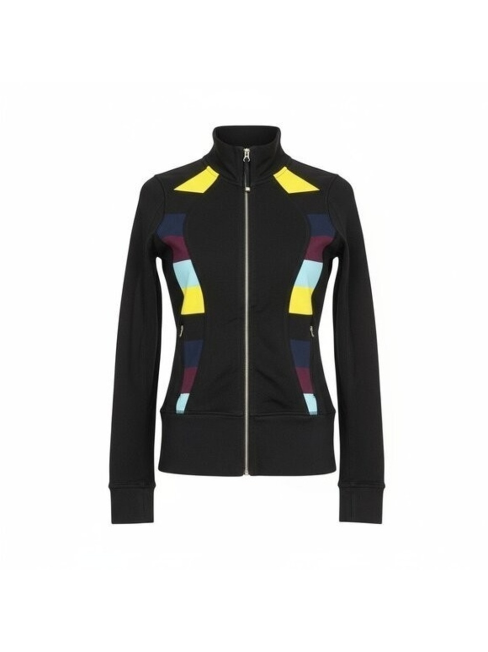 Lululemon Black Nice Asana Colour Blocked Scuba Jacket Size 4